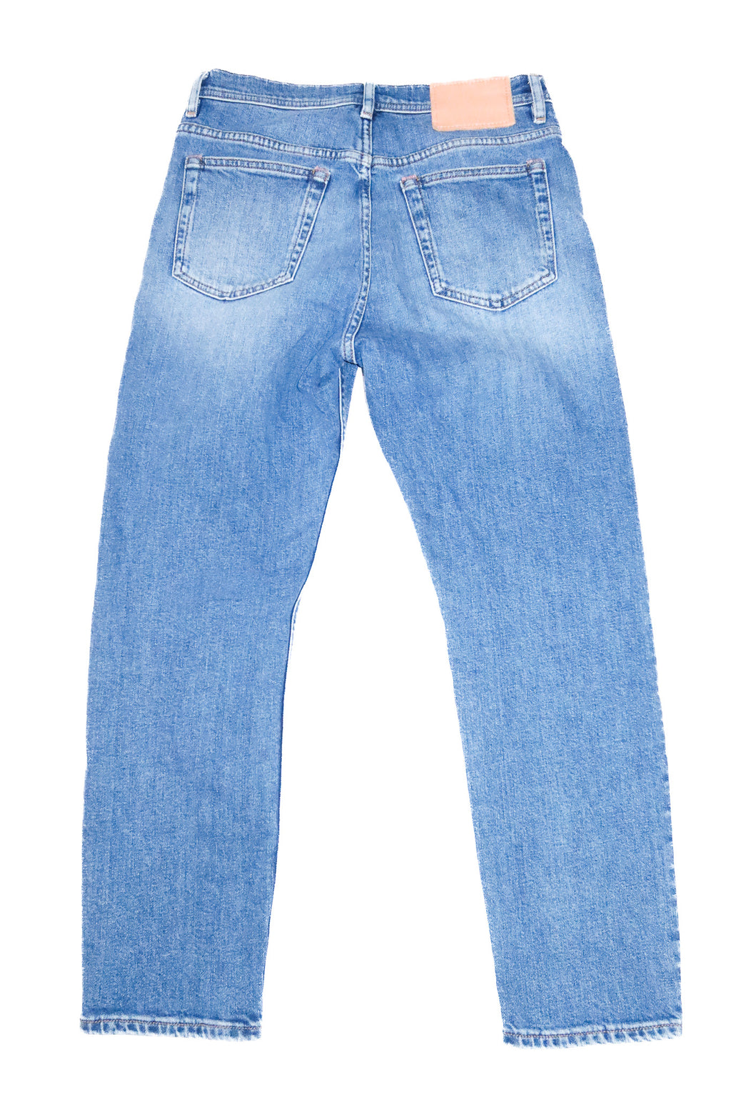 acne studios river slim straight leg jeans mid blue.