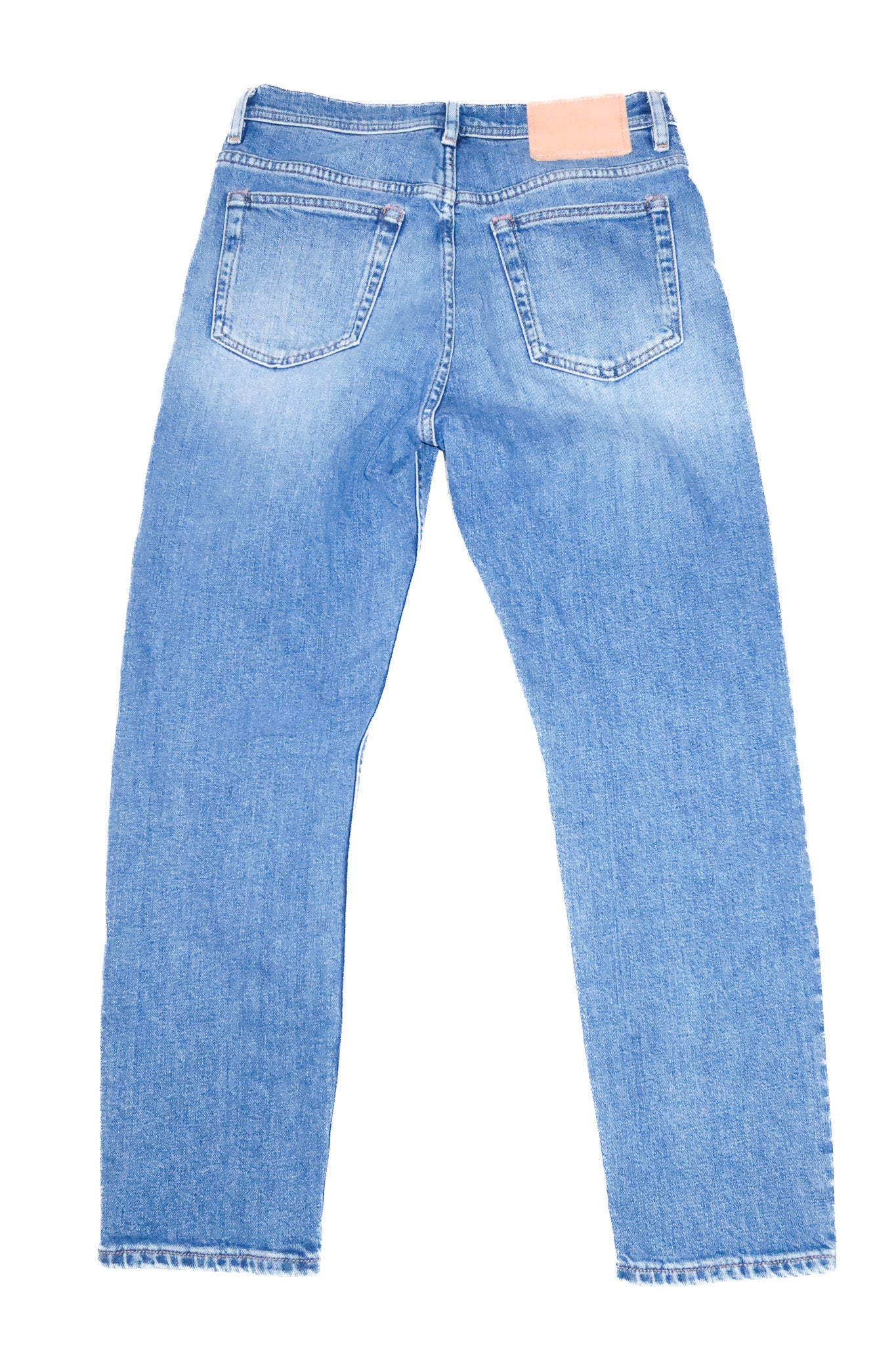 acne studios river slim straight leg jeans mid blue.