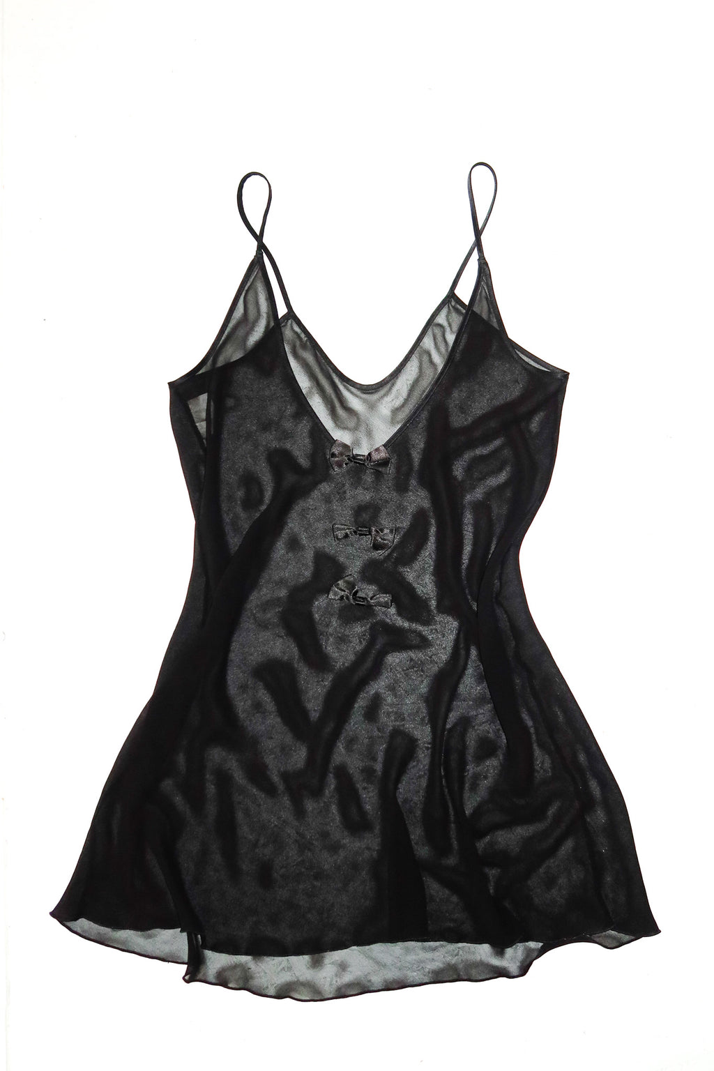 undercover wear sheer bow mini dress black.