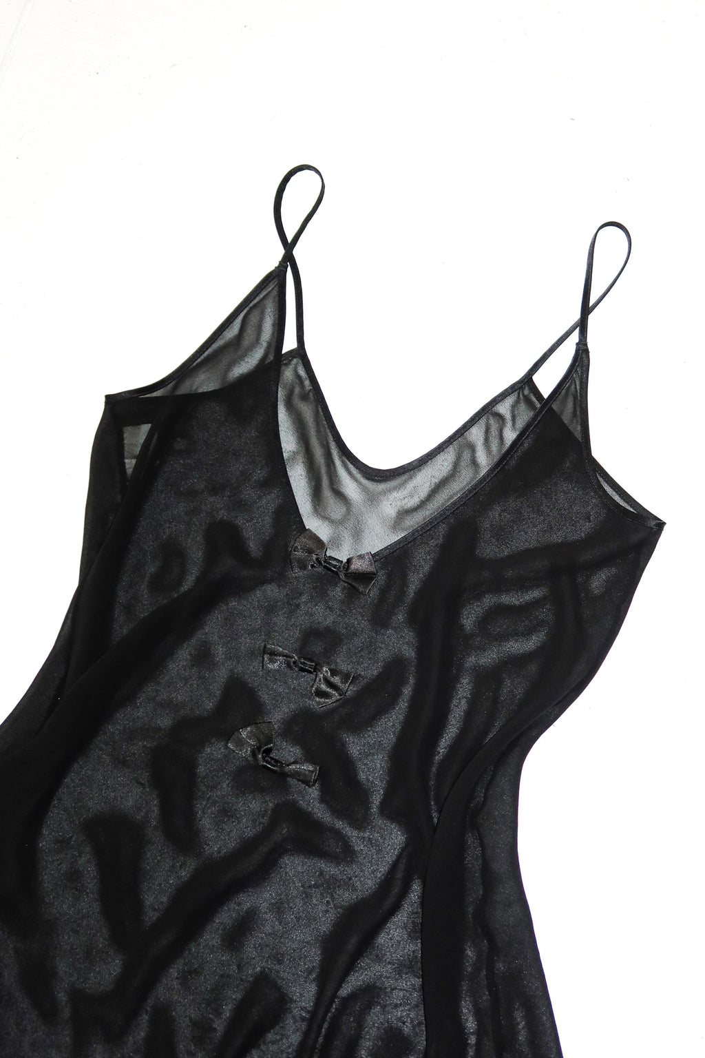 undercover wear sheer bow mini dress black.