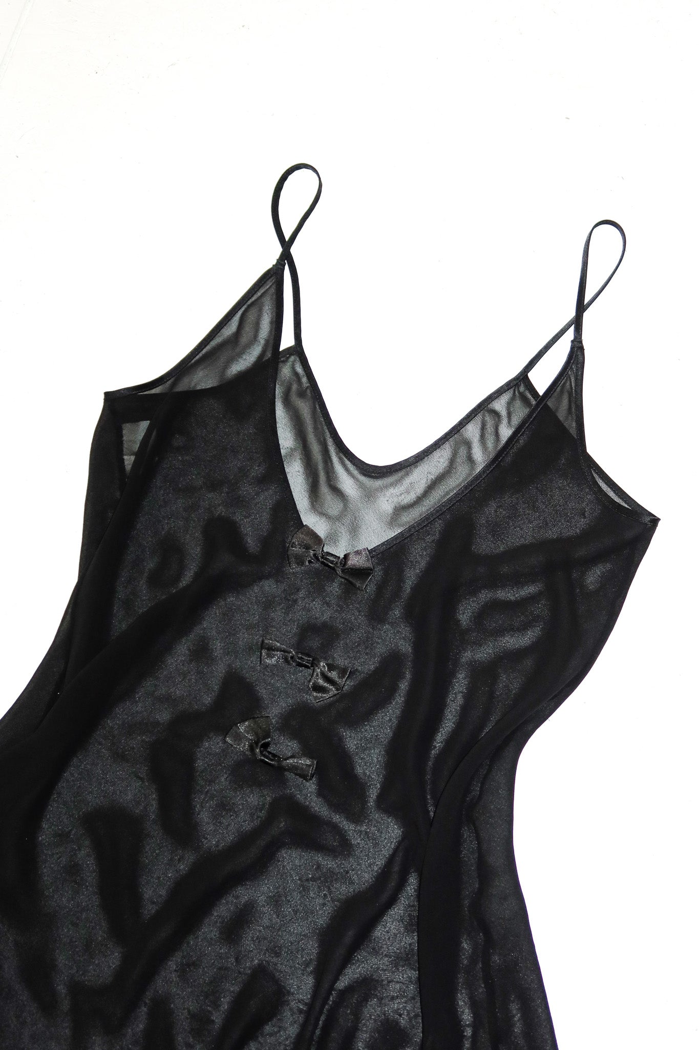 undercover wear sheer bow mini dress black.