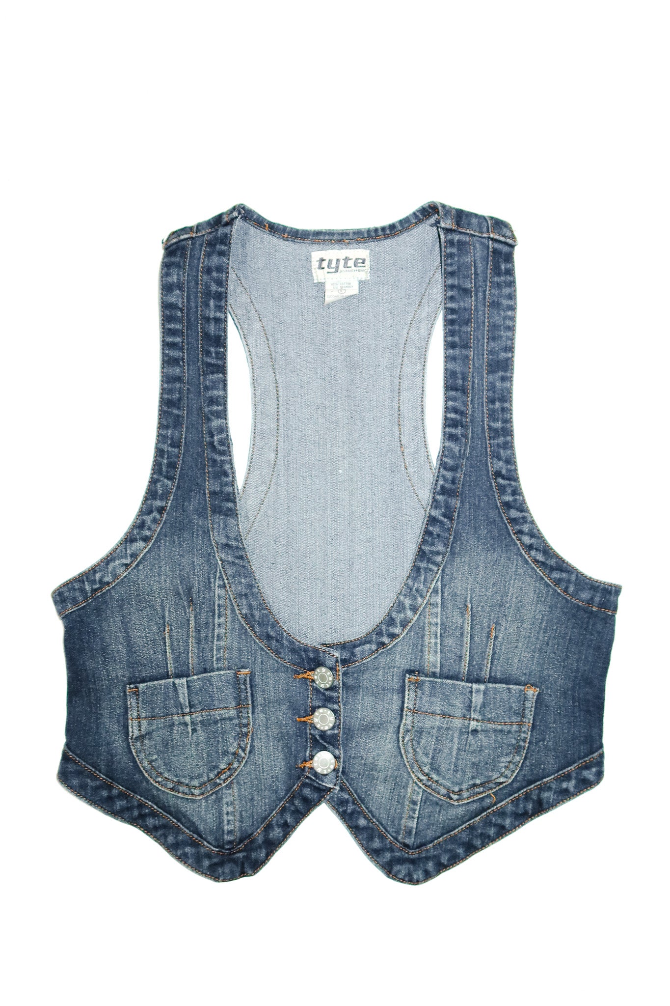 tyte jeanswear denim vest blue.