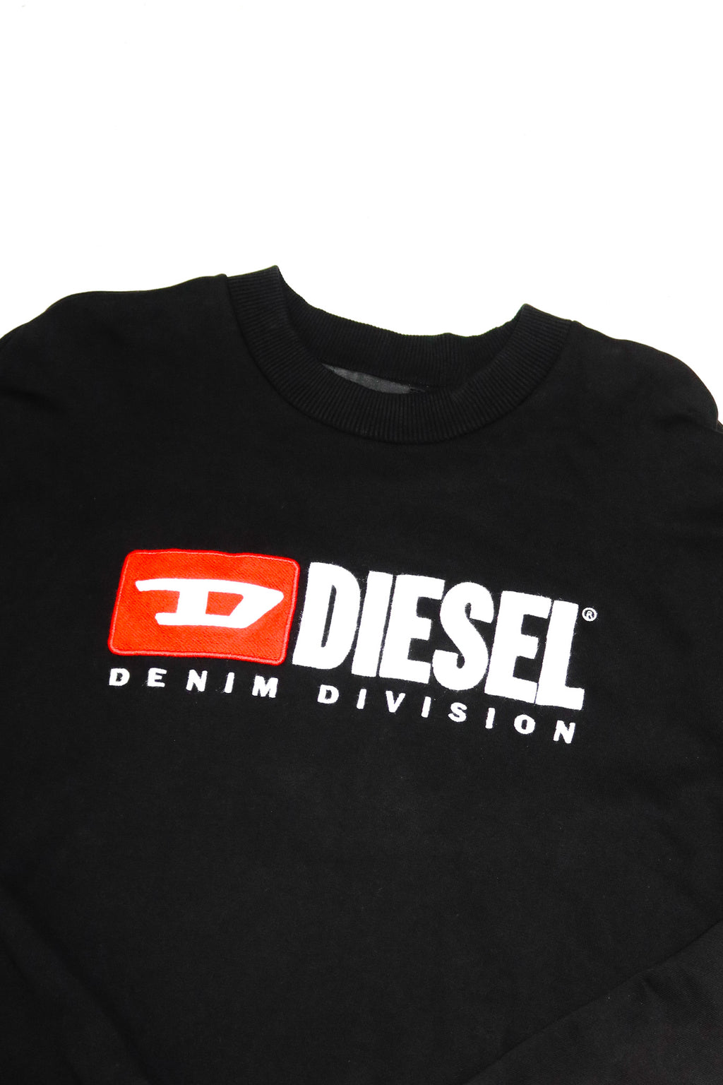 diesel logo-appliqué sweatshirt black.