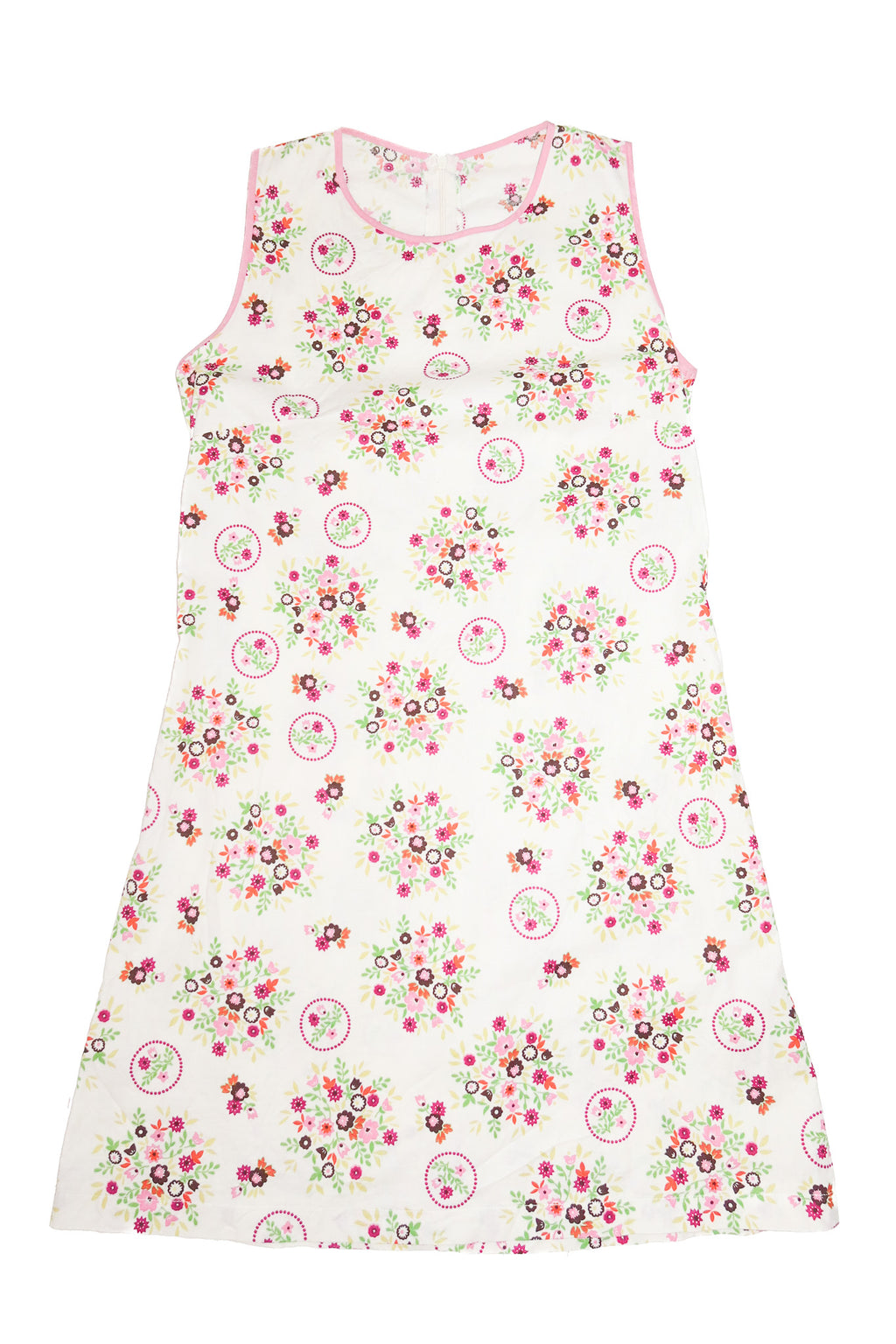 1960’s handmade floral shift dress cream.