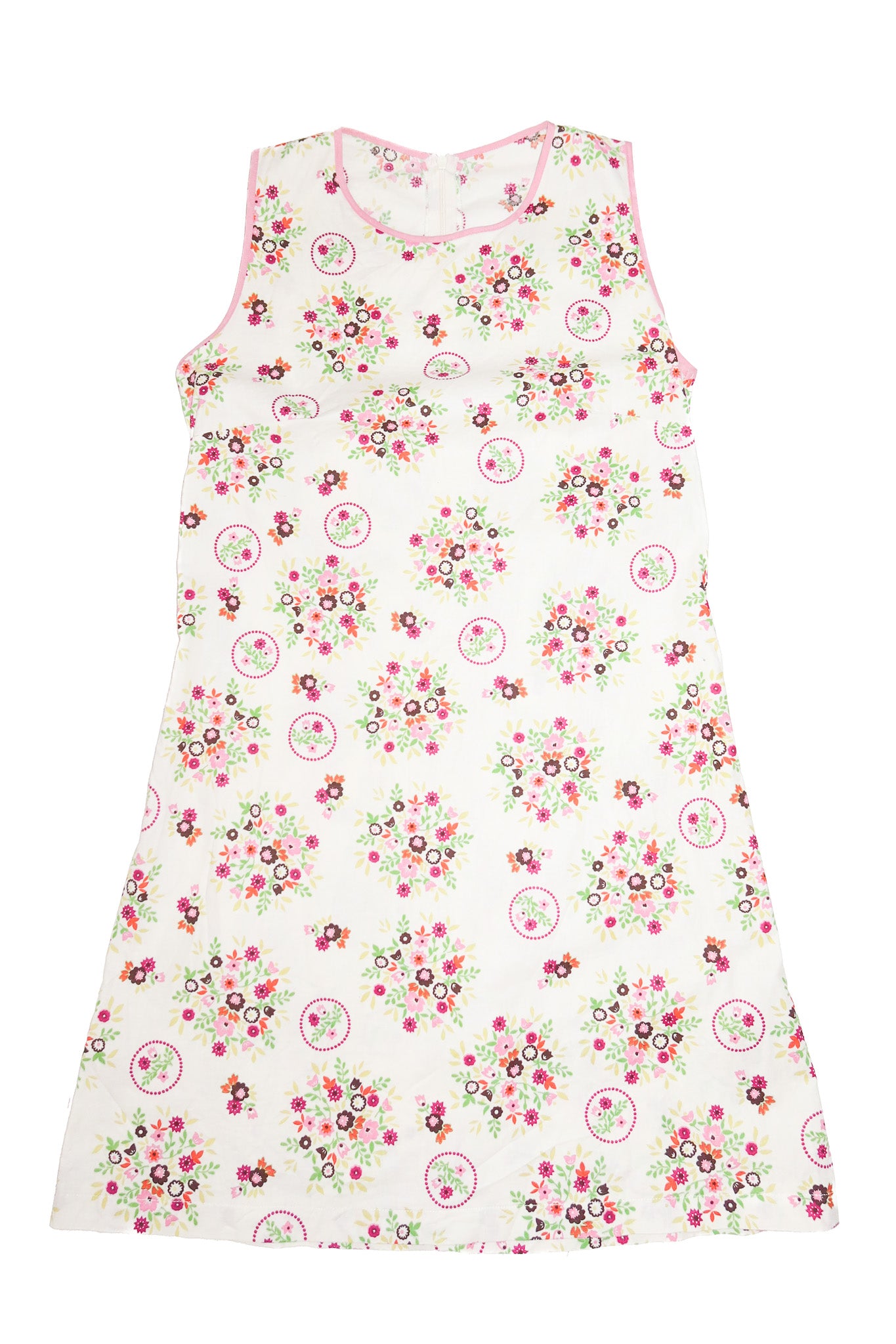 1960’s handmade floral shift dress cream.