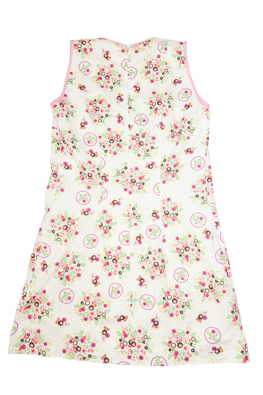 1960’s handmade floral shift dress cream.