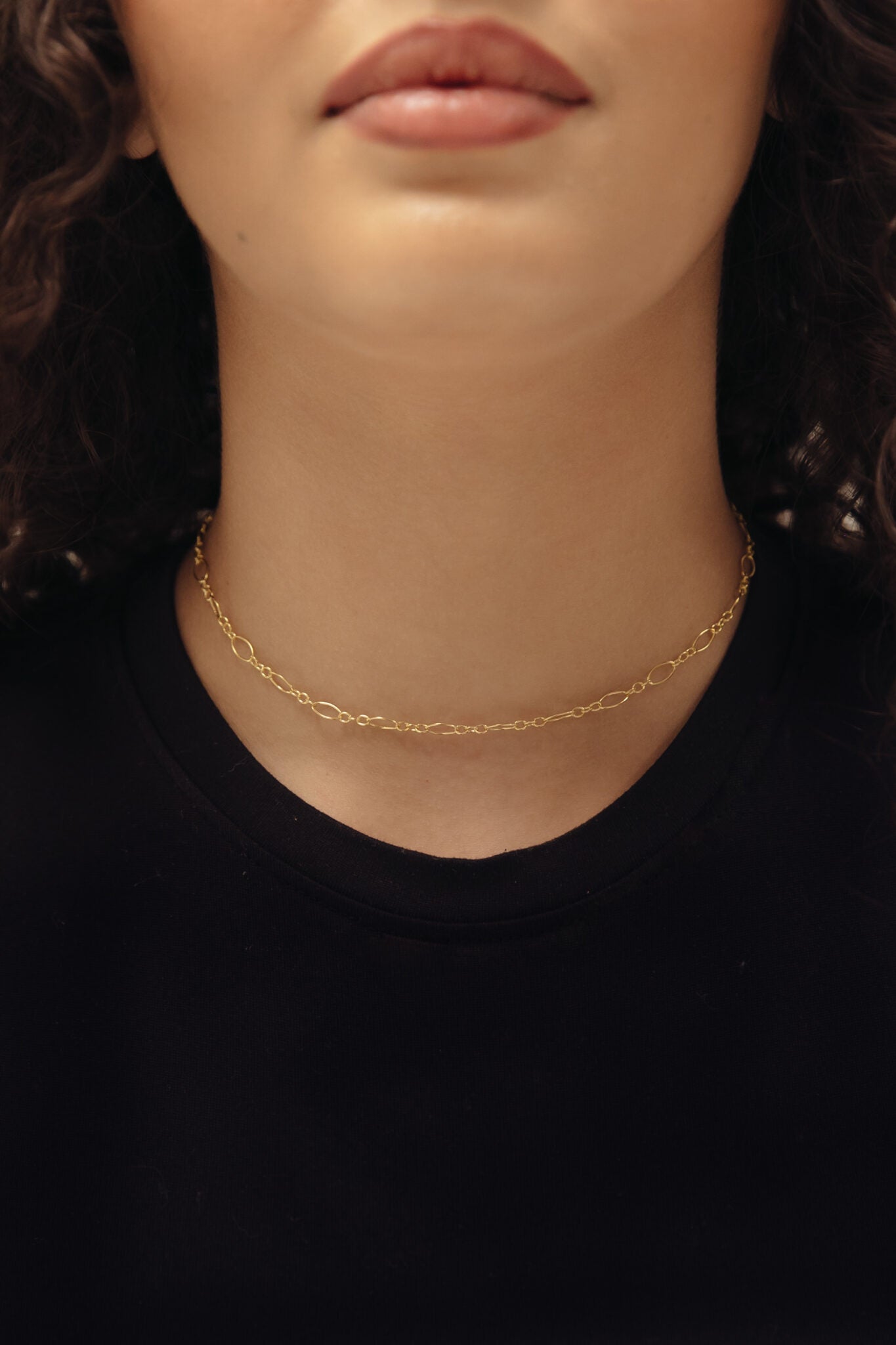 halo necklace gold.