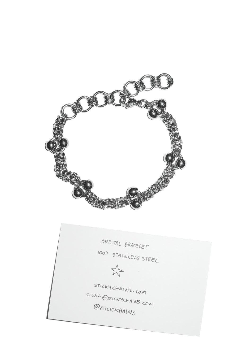 stickychains orbital bracelet silver.
