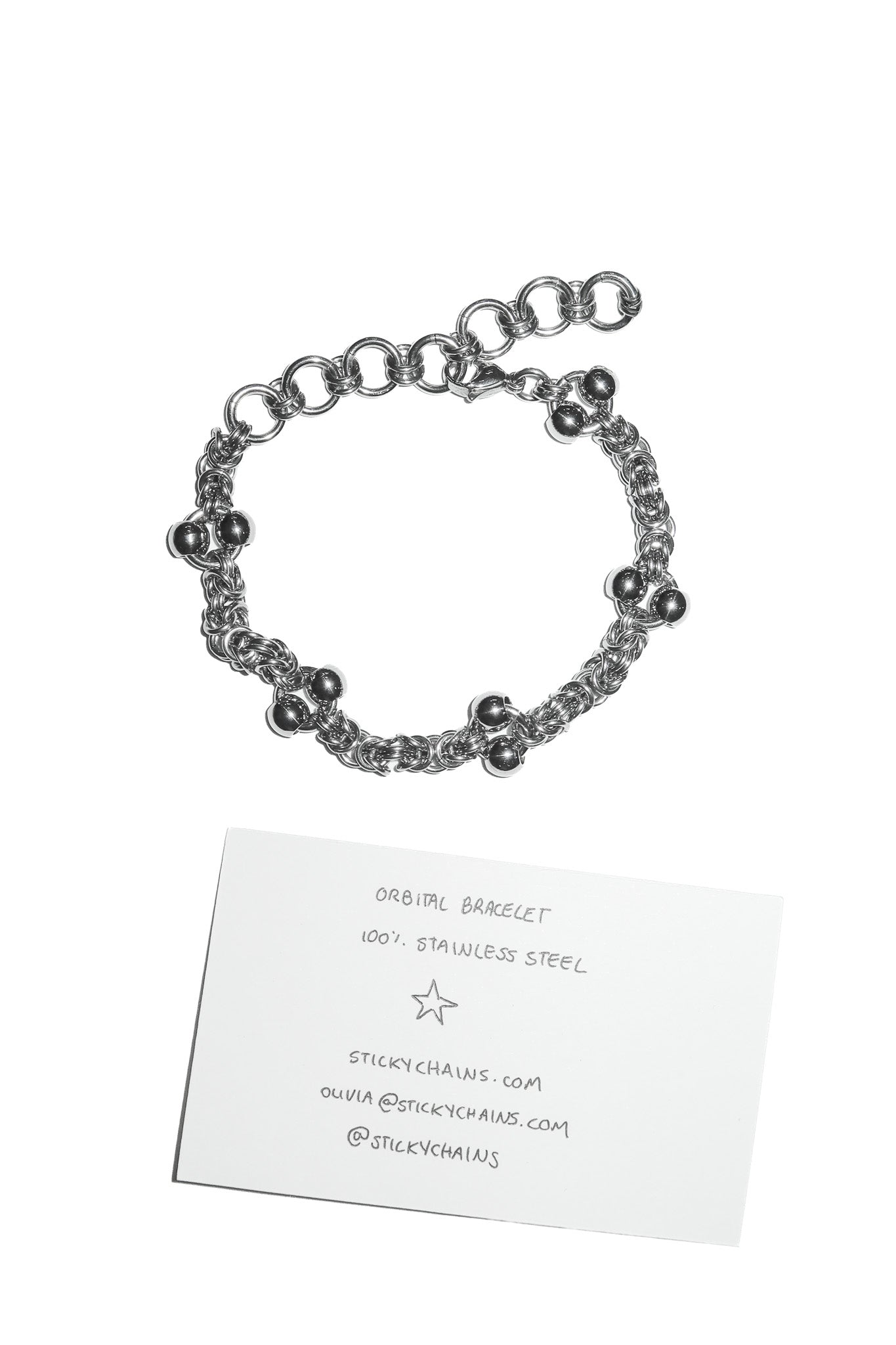 stickychains orbital bracelet silver.