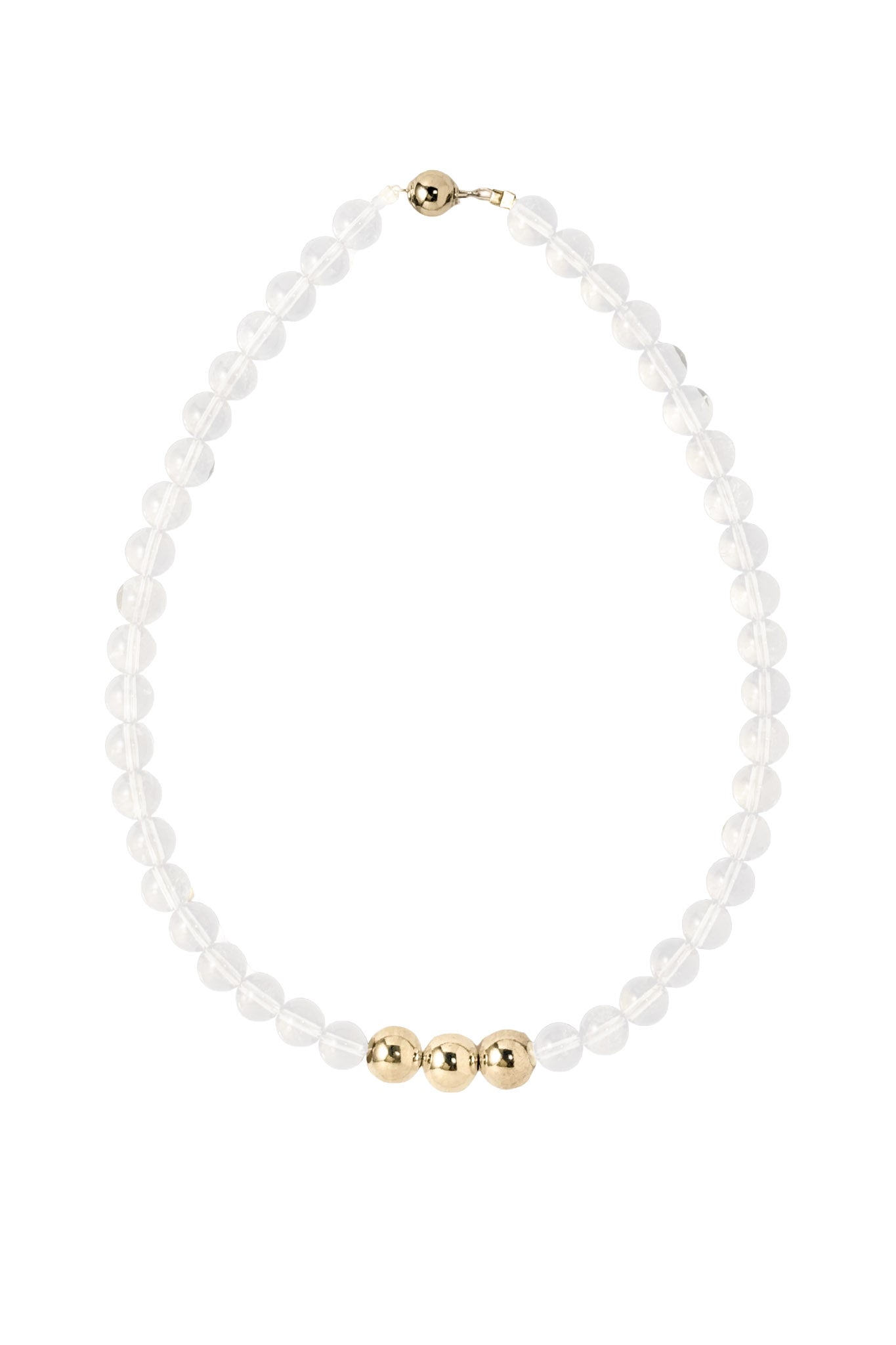 white moonstone beaded necklace gold.