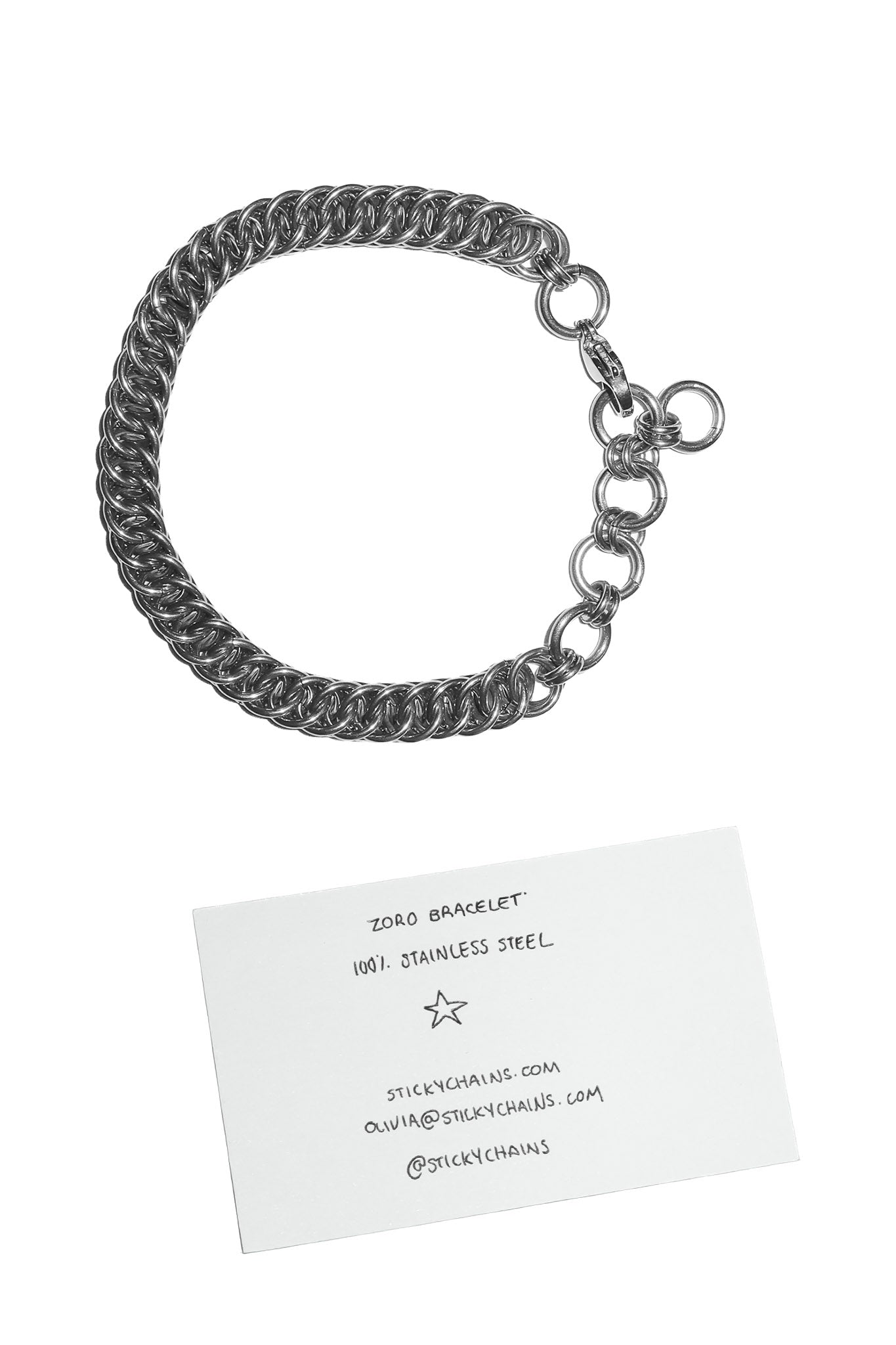 stickychains zoro bracelet silver.